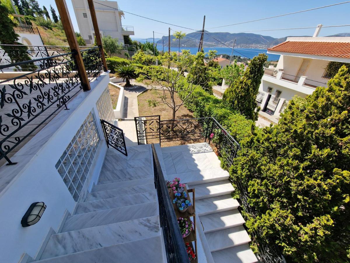 Villa Liana : Luxury Villa With Fantastic Sea View, Near Airport Porto Rafti Exterior photo